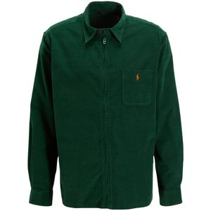 POLO Ralph Lauren regular fit overshirt donkergroen