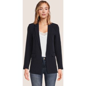 PIECES blazer PCBOSSY met krijtstreep blauw