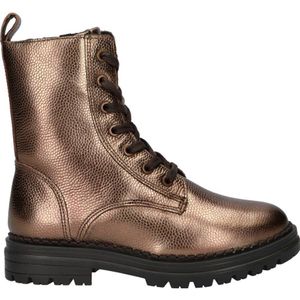 Nelson Kids leren veterboots brons