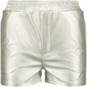 Raizzed Imitatieleren High Waist Loose Fit Short Zilver