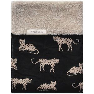 Your Wishes baby teddy ledikantdeken Wild Cheetah 100x140 zwart/beige