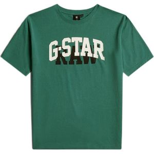 G-STAR T-shirt met printopdruk donkergroen/wit/zwart