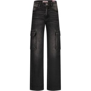 Vingino wide leg jeans Coco Cargo black denim