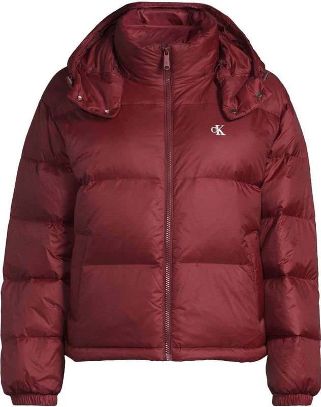 Calvin Klein, Dames, Jassen, Rood, Maat: M Nylon,