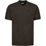 No Excess regular fit polo met logo cement
