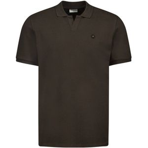 No Excess regular fit polo met logo cement