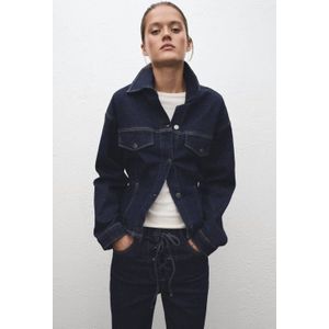 MANGO Tussenjas 'Flor'  blauw denim