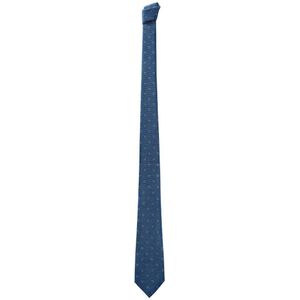Mango Man zijden stropdas blauw