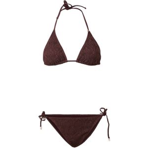 Brunotti voorgevormde crochet triangel bikini Mahlia-Lace bruin