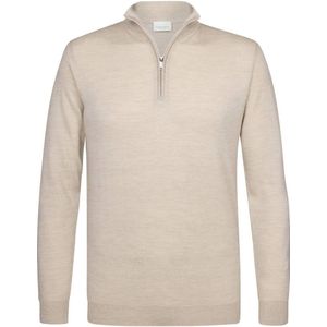 Profuomo wol gebreide trui beige