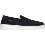Manfield suède loafers donkerblauw