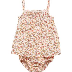 Mango Kids baby jurk + bloomer broekje groen/beige/roze