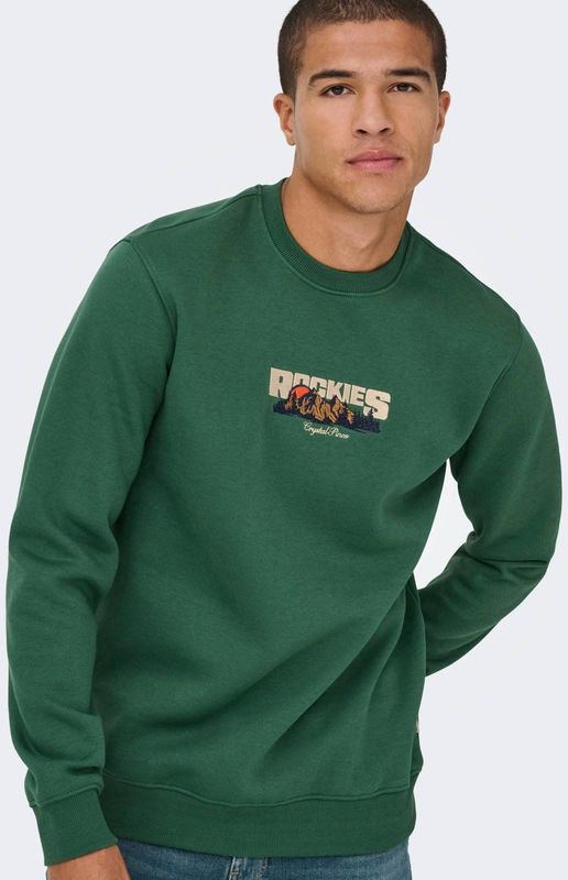 Only & Sons - Onsconnor Simple Life - Sweater - Groen - Regular Fit