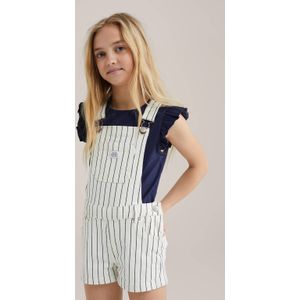 WE Fashion denim slim tuinbroek ecru