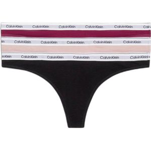 Calvin Klein string (set van 3) zwart/roze/fuchsia