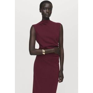 Mango midi jurk donkerrood