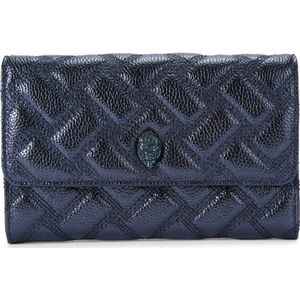 Kurt Geiger metallic leren telefoontasje Kensington donkerblauw