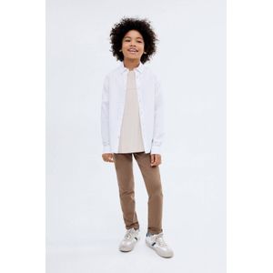 Mango Kids - Broek - Bruin - Katoen - Met Vijf Zakken