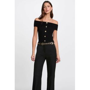Morgan top zwart fijn gebreid