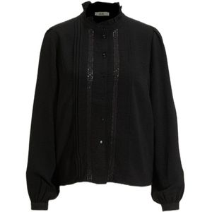 JDY blouse met kant zwart