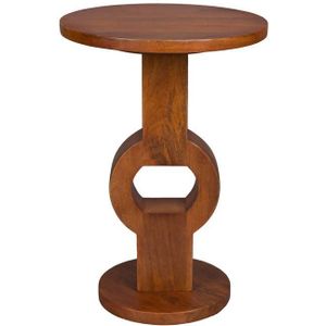 Dutchbone - Tondo - Bijzettafel - Walnootkleur - Massief Mangohout