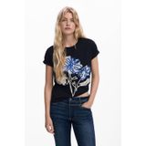 Desigual - T-shirt - Multicolor - Katoen - Korte Mouwen - Ronde Hals - Collectie AW25