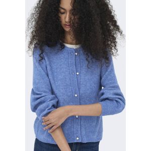 JDY - Gebreide Trui - O-hals - Lange Mouwen - Knoopsluiting - Parel Versiering