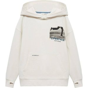 Mango Kids hoodie ecru