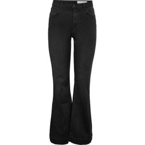 NOISY MAY Curve high waist flared jeans black denim