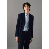 MANGO TEEN geruit colbert donkerblauw