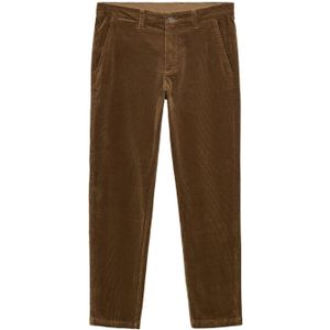 Mango Man corduroy slim fit broek bruin