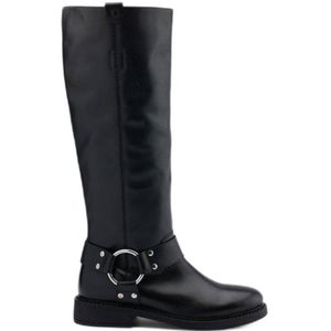 5th Avenue leren bikerboots zwart