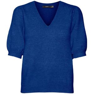 VERO MODA VMELLYLEFILE gebreide trui blauw