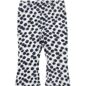 Dirkje flared broek Flared legging met stippen blauw