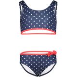 Orange Stars crop bikini met stippen donkerblauw/wit