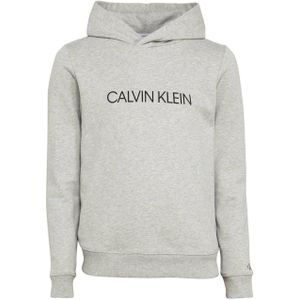 Calvin Klein hoodie met logo grijs melange