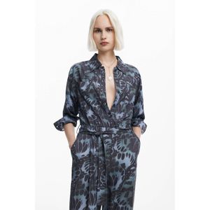 Desigual jumpsuit met all over print blauw/donkerblauw