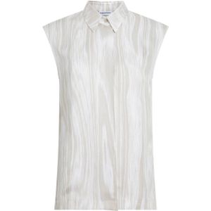 Calvin Klein T-shirt met all over print biege/ecru