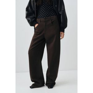 Mango baggy jeans donkerbruin