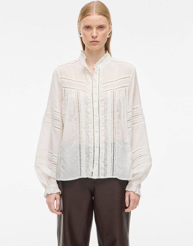 ROUGE EDIT blouse wit broderie