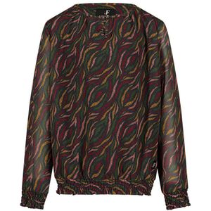 Jake Fischer top met all over print zwart/oranje