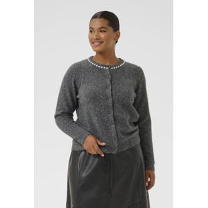 Kaffe Curve - KCroxia - Cardigan - Grijs - Fijngebreid - Lange Mouwen