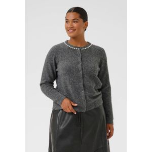 Kaffe Curve - KCroxia - Cardigan - Grijs - Fijngebreid - Lange Mouwen