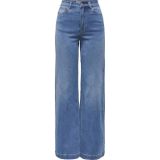 ONLY TALL - High Waist Wide Leg Jeans - Medium Blue Denim