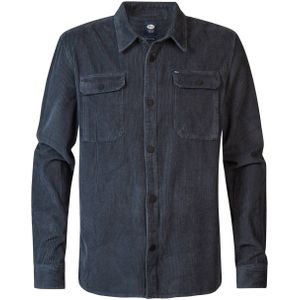 Petrol Industries corduroy overshirt donkerblauw