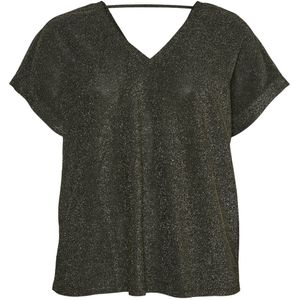 VERO MODA CURVE top VMCROXANNE zwart/goud