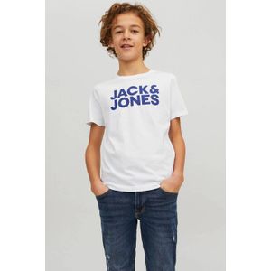 JACK & JONES JUNIOR t-shirt - set van 2 donkerblauw/wit