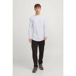 JACK & JONES ESSENTIALS Regular Fit Longsleeve JJENOA van Biologisch Katoen Wit