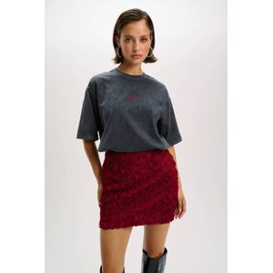 Refined Department X Vedder & Vedder T-shirt met backprint antraciet