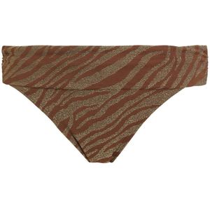 BEACHWAVE omslag bikinibroekje met lurex bruin/goud
